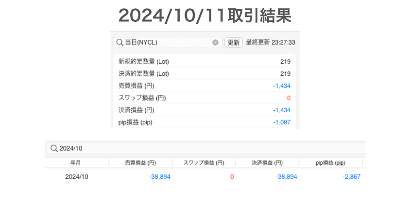 2024年10月11日取引結果