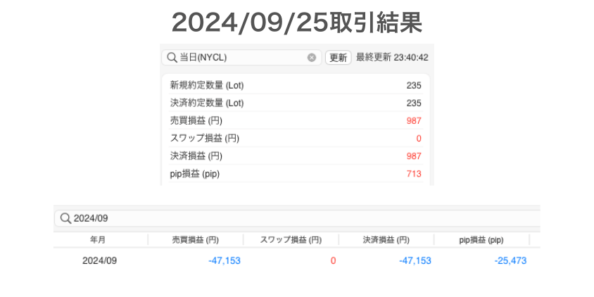 2024年9月25日取引結果