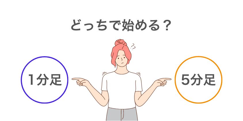 【1分足と5分足】スキャルピングをどっちで始める？